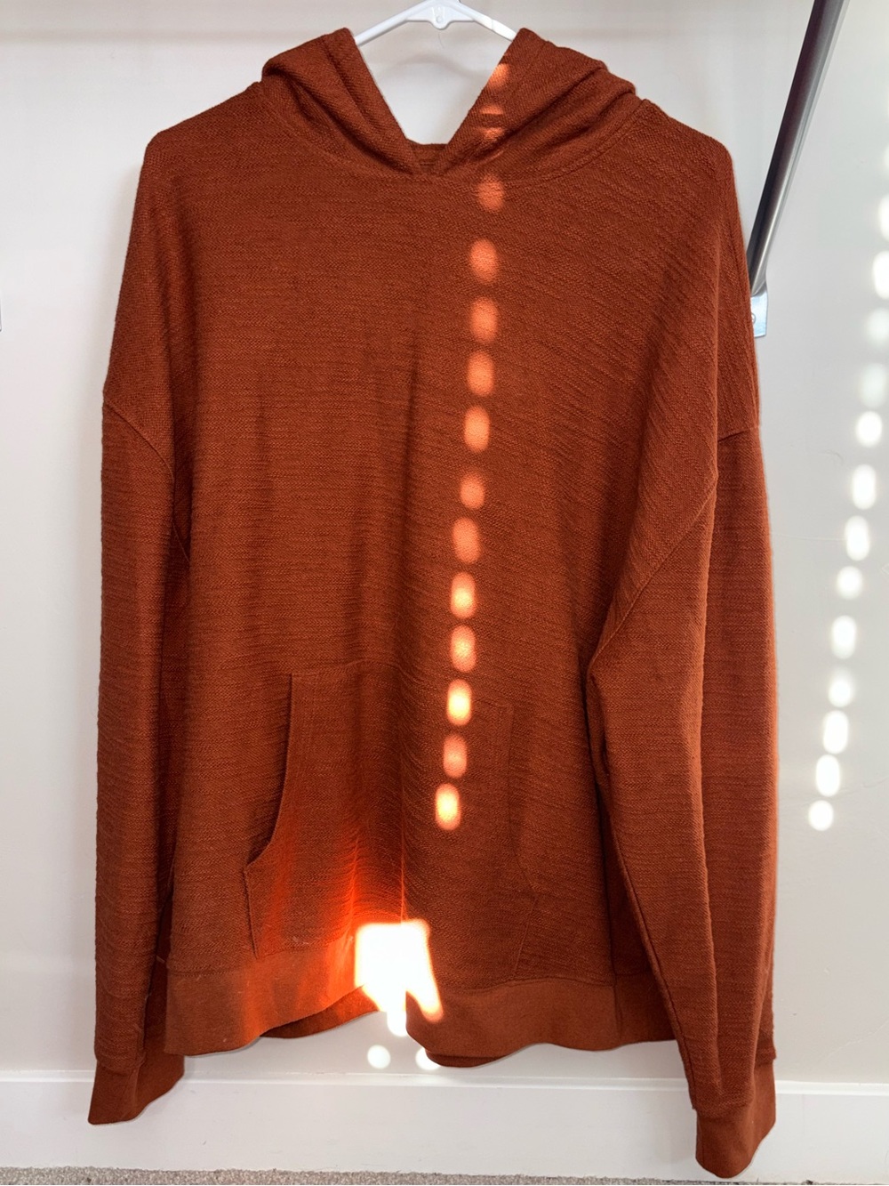 Rust Orange Knit Hooded Sweater - Thread Wave